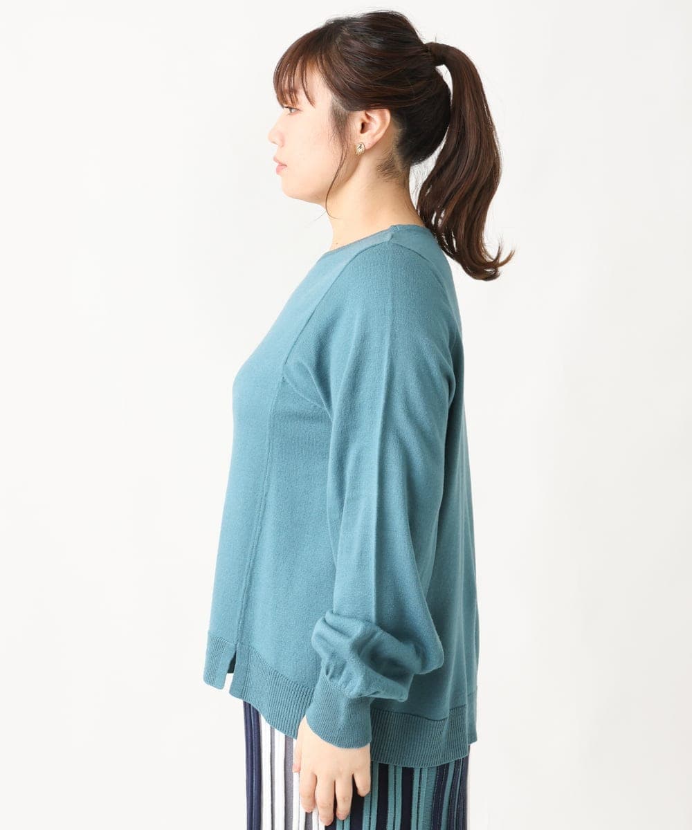 OLFBV10079 eur3(エウルキューブ) 【大きいサイズ/セットアップ対応】バルキーアクリルニット グリーン(35)