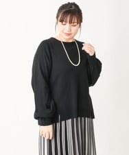 OLFBV10079 eur3(エウルキューブ) 【大きいサイズ/セットアップ対応】バルキーアクリルニット ブラック(94)