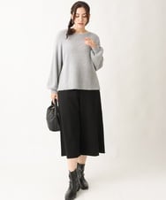OLFBV12099 eur3(エウルキューブ) 【大きいサイズ】きらきらシャギーニット シルバー(96)