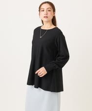OLFCD01089 eur3(エウルキューブ) 【大きいサイズ】ペプラムニット ブラック(94)
