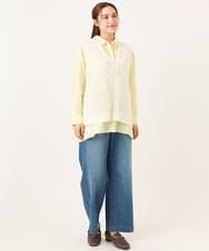 OLFCD02089 eur3(エウルキューブ) 【大きいサイズ】テープヤーンニットベスト アイボリー(80)
