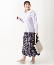 OLFDV03089 eur3(エウルキューブ) 【大きいサイズ】ラメパネルリブニット ラベンダー(60)