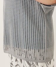 OLFGA08079 eur3(エウルキューブ) 【大きいサイズ/a.v.v×eur3】ラメメッシュニットプルオーバー グレー(92)