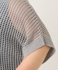 OLFGA08079 eur3(エウルキューブ) 【大きいサイズ/a.v.v×eur3】ラメメッシュニットプルオーバー グレー(92)
