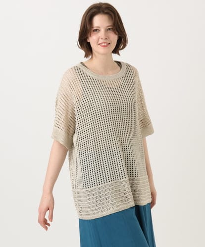 OLFGD25079 eur3 【大きいサイズ/a.v.v×eur3】メッシュラメニット