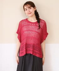 OLFHD08089 eur3(エウルキューブ) 【大きいサイズ】テープヤーンベスト ピンク