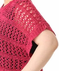 OLFHD08089 eur3(エウルキューブ) 【大きいサイズ】テープヤーンベスト ピンク
