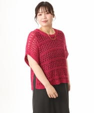 OLFHD08089 eur3(エウルキューブ) 【大きいサイズ】テープヤーンベスト ピンク
