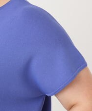 OLFIA05069 eur3(エウルキューブ) 【大きいサイズ/接触冷感】フレンチスリーブサマーニット ブルー(55)