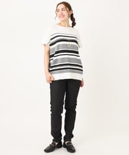 OLFIA05069 eur3(エウルキューブ) 【大きいサイズ/接触冷感】フレンチスリーブサマーニット アイボリー(80)
