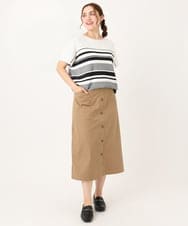 OLFIA05069 eur3(エウルキューブ) 【大きいサイズ/接触冷感】フレンチスリーブサマーニット アイボリー(80)