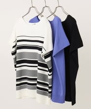 OLFIA05069 eur3(エウルキューブ) 【大きいサイズ/接触冷感】フレンチスリーブサマーニット アイボリー(80)