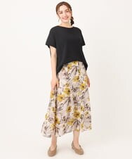 OLFIA05069 eur3(エウルキューブ) 【大きいサイズ/接触冷感】フレンチスリーブサマーニット ブラック(94)