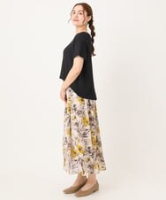 OLFIA05069 eur3(エウルキューブ) 【大きいサイズ/接触冷感】フレンチスリーブサマーニット ブラック(94)