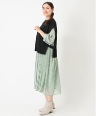 OLFJP06070 eur3(エウルキューブ) 【大きいサイズ】サイドスリットニットベスト ブラック(94)
