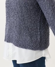 OLFKA05089 eur3(エウルキューブ) 【大きいサイズ】テープヤーンニットプルオーバー ダークグレー(93)