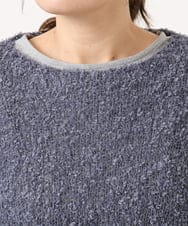 OLFKA05089 eur3(エウルキューブ) 【大きいサイズ】テープヤーンニットプルオーバー ダークグレー(93)