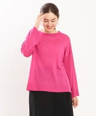 OLFKS07054 eur3(エウルキューブ) 【雑誌掲載】【大きいサイズ/11号サイズあり】薄手柔らかショートニット ピンク(03)
