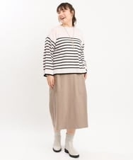 OLFKS07054 eur3(エウルキューブ) 【雑誌掲載】【大きいサイズ/11号サイズあり】薄手柔らかショートニット アイボリー(80)
