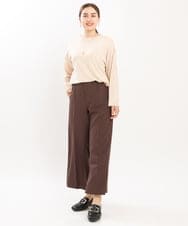 OLFKS07054 eur3(エウルキューブ) 【雑誌掲載】【大きいサイズ/11号サイズあり】薄手柔らかショートニット ベージュ(82)