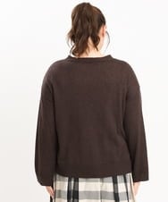 OLFKS07054 eur3(エウルキューブ) 【雑誌掲載】【大きいサイズ/11号サイズあり】薄手柔らかショートニット ブラウン(87)