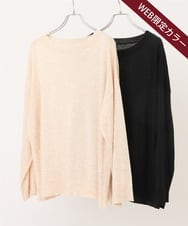 OLFKS07054 eur3(エウルキューブ) 【雑誌掲載】【大きいサイズ/11号サイズあり】薄手柔らかショートニット ブラック(94)