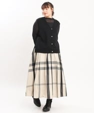 OLFKS21079 eur3(エウルキューブ) 【大きいサイズ】Vネックニットベスト ブラック(94)