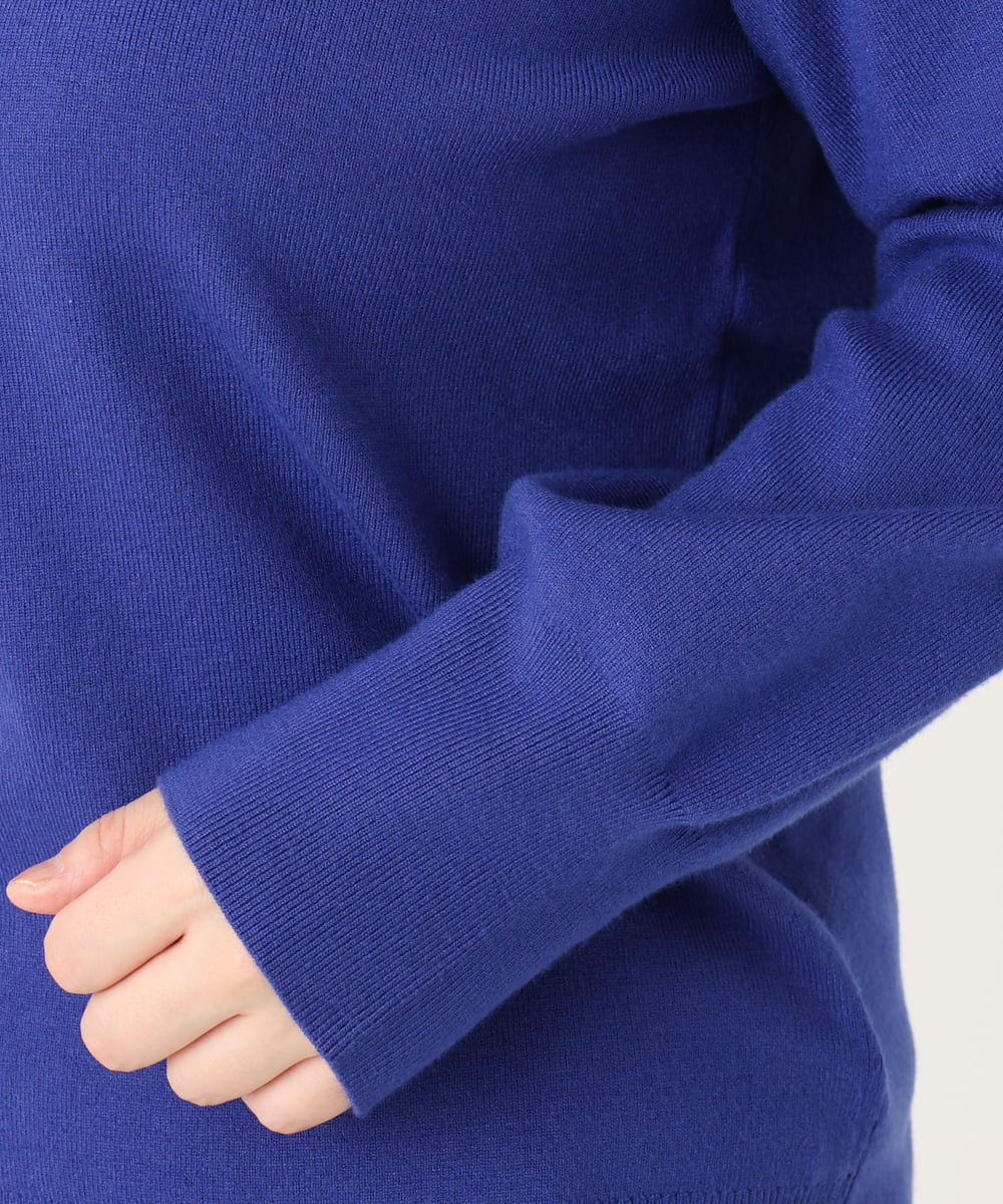 OLFLA03054 eur3(エウルキューブ) 【大きいサイズ/新色追加】Vネックパフスリーブニット ブルー(55)