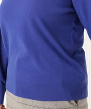 OLFLA03054 eur3(エウルキューブ) 【大きいサイズ/新色追加】Vネックパフスリーブニット ブルー(55)