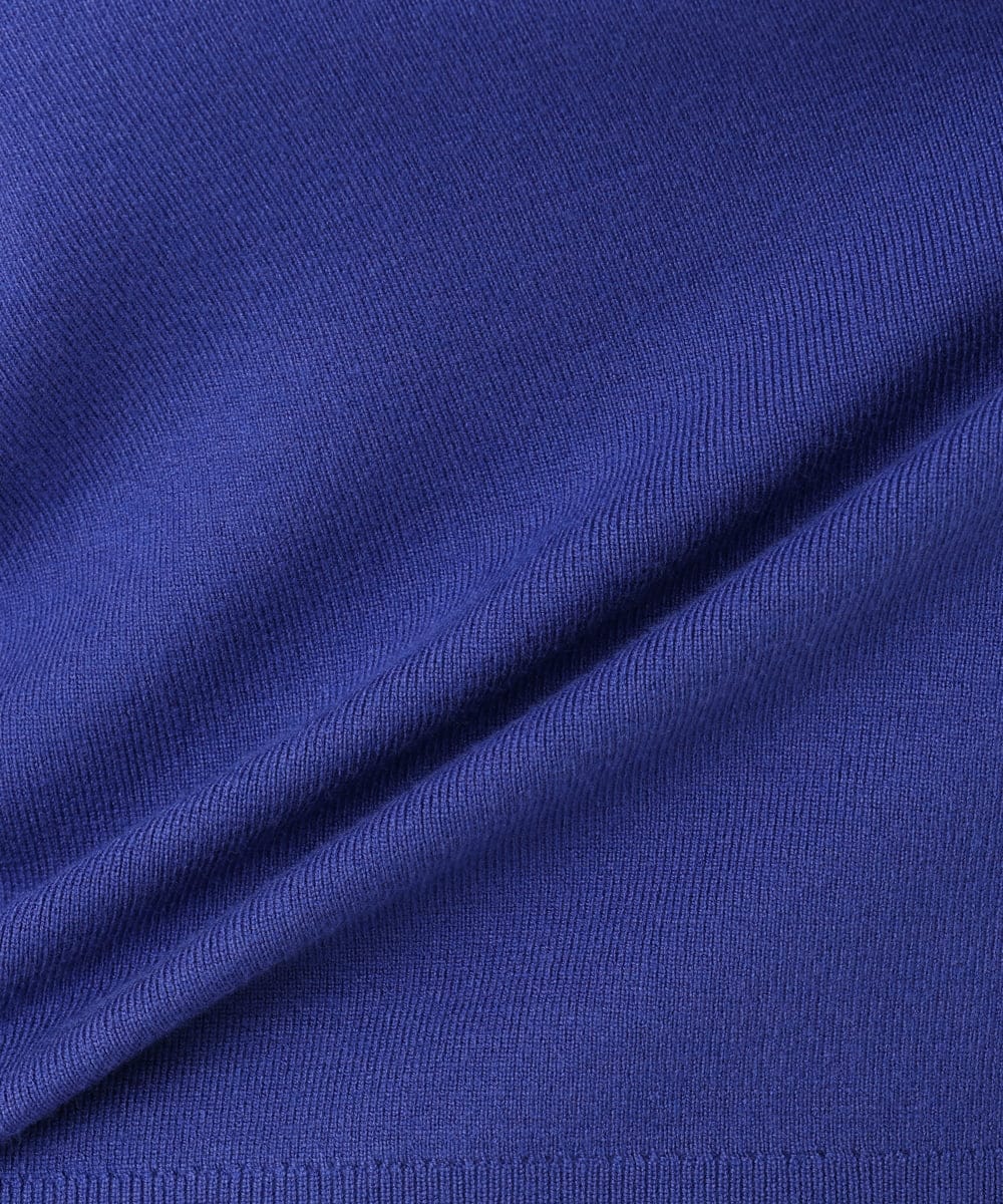 OLFLA03054 eur3(エウルキューブ) 【大きいサイズ/新色追加】Vネックパフスリーブニット ブルー(55)