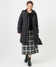 OLFLA03054 eur3(エウルキューブ) 【大きいサイズ/新色追加】Vネックパフスリーブニット ブラック(94)