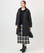 OLFLA03054 eur3(エウルキューブ) 【大きいサイズ/新色追加】Vネックパフスリーブニット ブラック(94)
