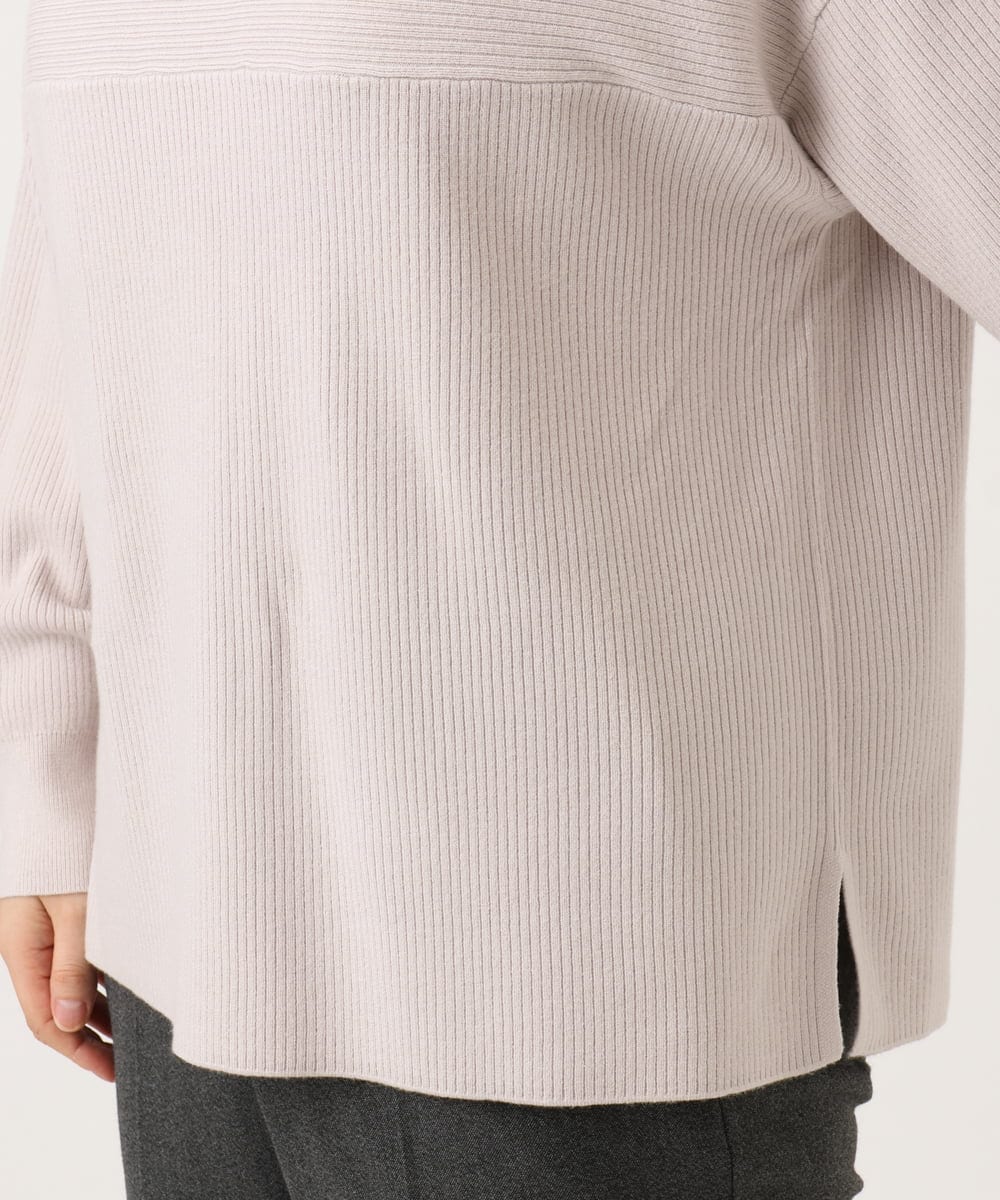 OLFLD01054 eur3(エウルキューブ) 【大きいサイズ】ドロップショルダーニット グレージュ