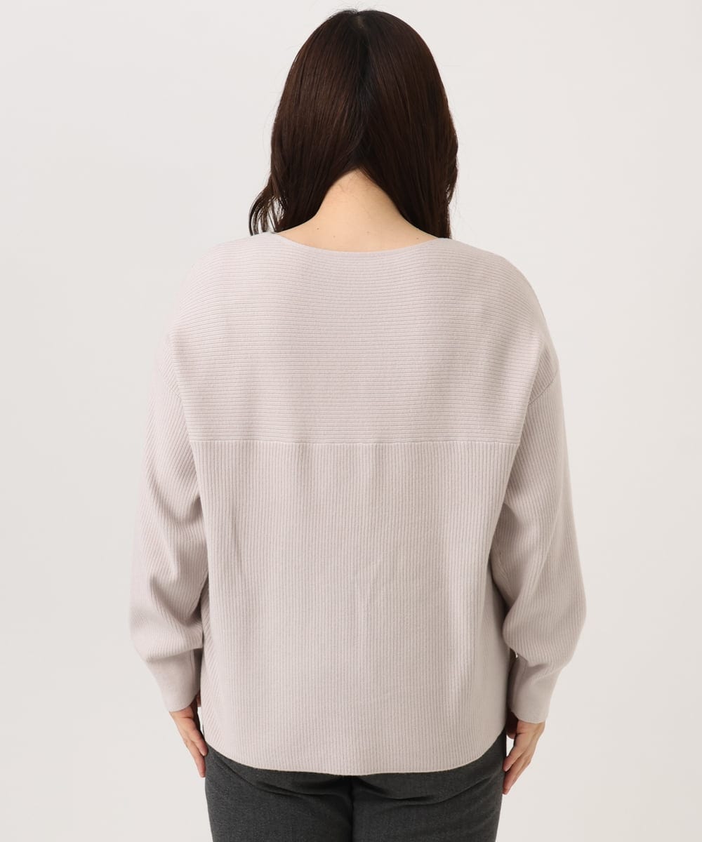 OLFLD01054 eur3(エウルキューブ) 【大きいサイズ】ドロップショルダーニット グレージュ