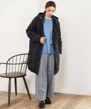 OLFLD07079 eur3(エウルキューブ) 【WEB先行販売】【野呂佳代さん着用/大きいサイズ】バイカラーレイヤード風ニット ライトブルー