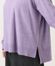 OLFLD07079 eur3(エウルキューブ) 【WEB先行販売】【野呂佳代さん着用/大きいサイズ】バイカラーレイヤード風ニット ラベンダー