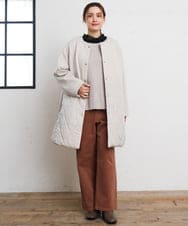 OLFLD08089 eur3(エウルキューブ) 【WEB先行販売】【大きいサイズ】リブニットベスト グレージュ
