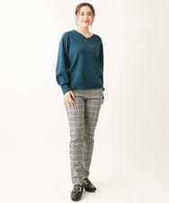 OLFLS04069 eur3(エウルキューブ) 【大きいサイズ/11号サイズあり】洗えるVネックニット ブルー(55)