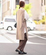 OLFLS10089 eur3(エウルキューブ) 【大きいサイズ/11号サイズあり】ニットロングベスト モカ(84)