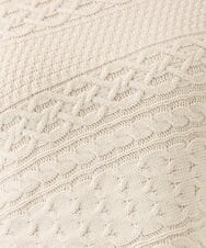 OLFLV05089 eur3(エウルキューブ) 【大きいサイズ】ケーブルポンチョ アイボリー(80)