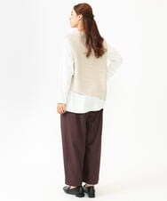 OLFLV05089 eur3(エウルキューブ) 【大きいサイズ】ケーブルポンチョ アイボリー(80)