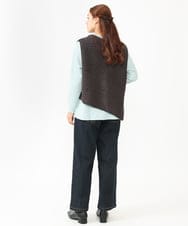 OLFLV05089 eur3(エウルキューブ) 【大きいサイズ】ケーブルポンチョ ダークグレー(93)