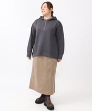 OLHAA06099 eur3(エウルキューブ) 【大きいサイズ/a.v.v×eur3】フェイクスエードタイトスカート モカ(84)