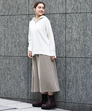 OLHAA11129 eur3(エウルキューブ) 【大きいサイズ】ツイードAラインスカート ダークブラウン(87）