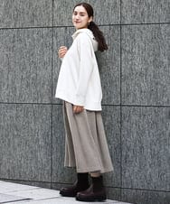 OLHAA11129 eur3(エウルキューブ) 【大きいサイズ】ツイードAラインスカート ダークブラウン(87）