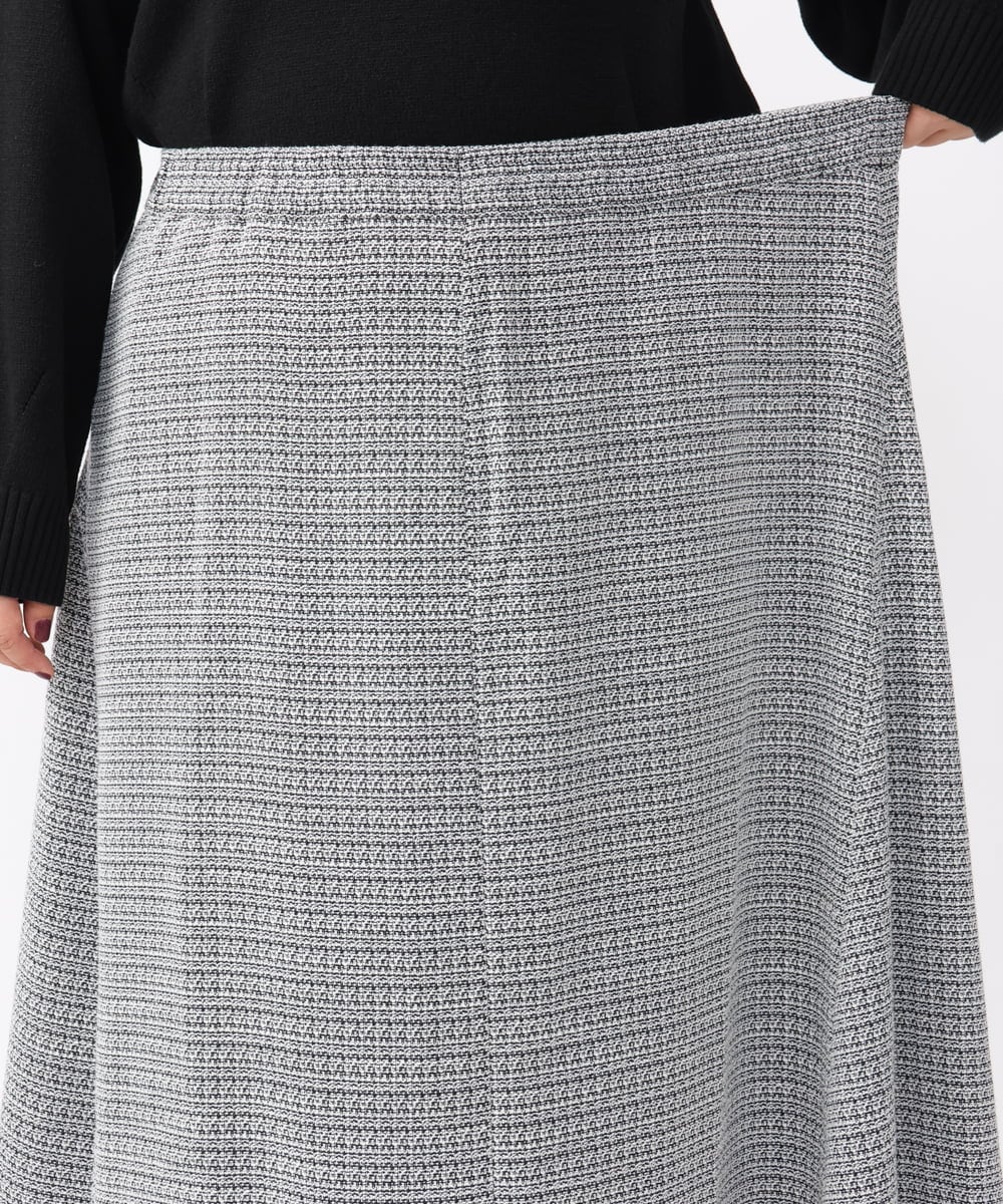 OLHAA11129 eur3(エウルキューブ) 【大きいサイズ】ツイードAラインスカート ブラック(94)