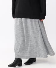 OLHAA11129 eur3(エウルキューブ) 【大きいサイズ】ツイードAラインスカート ブラック(94)