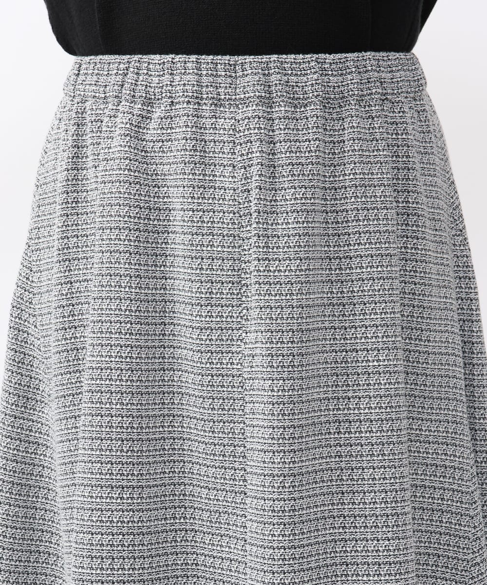OLHAA11129 eur3(エウルキューブ) 【大きいサイズ】ツイードAラインスカート ブラック(94)