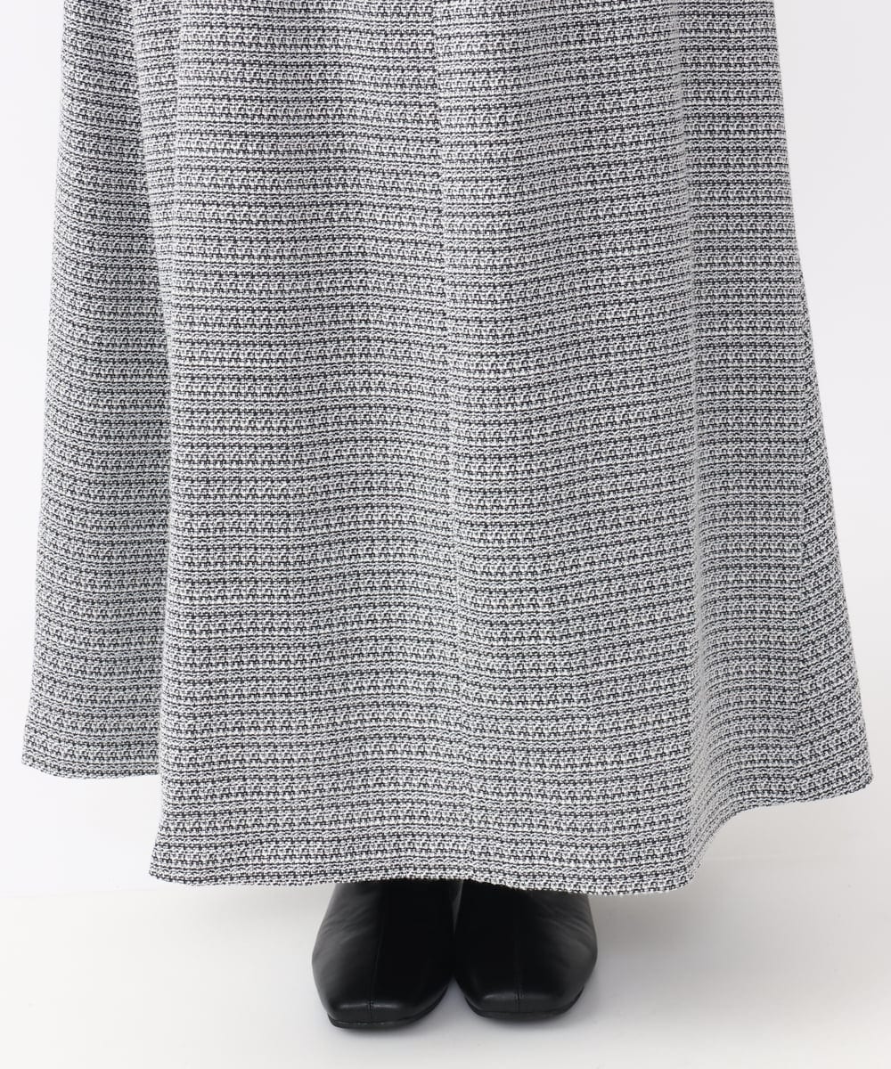 OLHAA11129 eur3(エウルキューブ) 【大きいサイズ】ツイードAラインスカート ブラック(94)