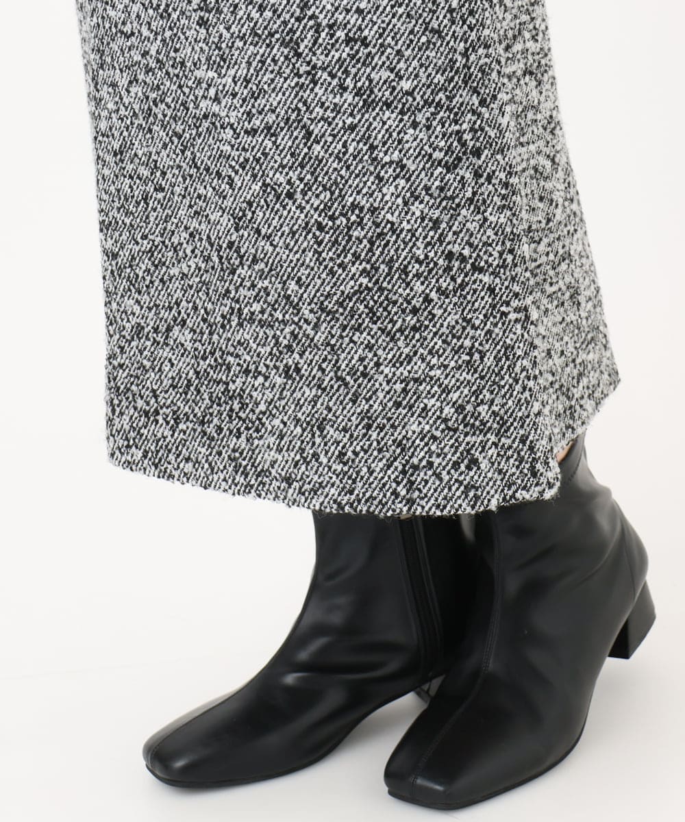 OLHAD08099 eur3(エウルキューブ) 【大きいサイズ/a.v.v×eur3】ツイードタイトスカート ダークグレー(93)